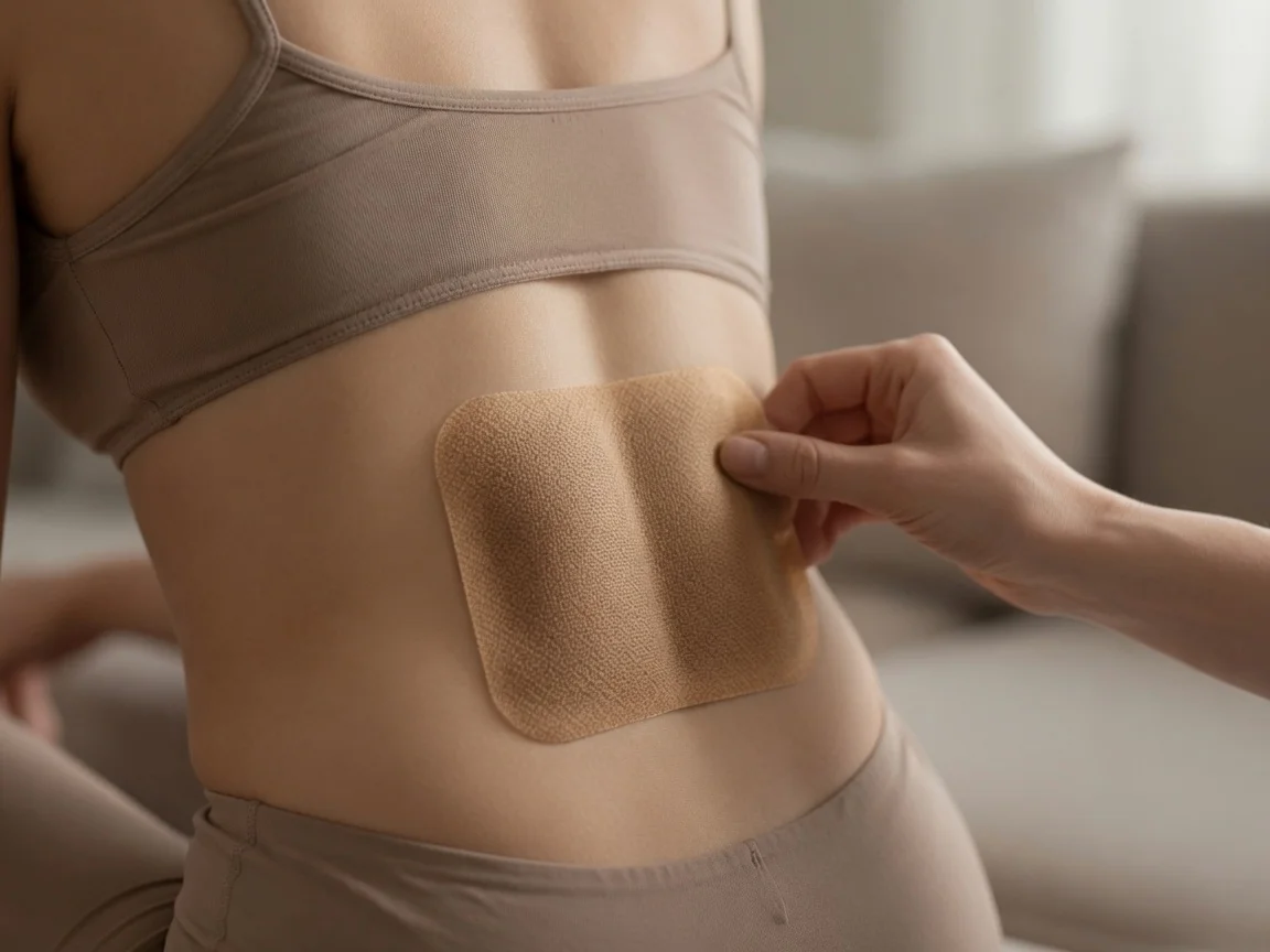 aliviar zona lumbar parche termico calor
