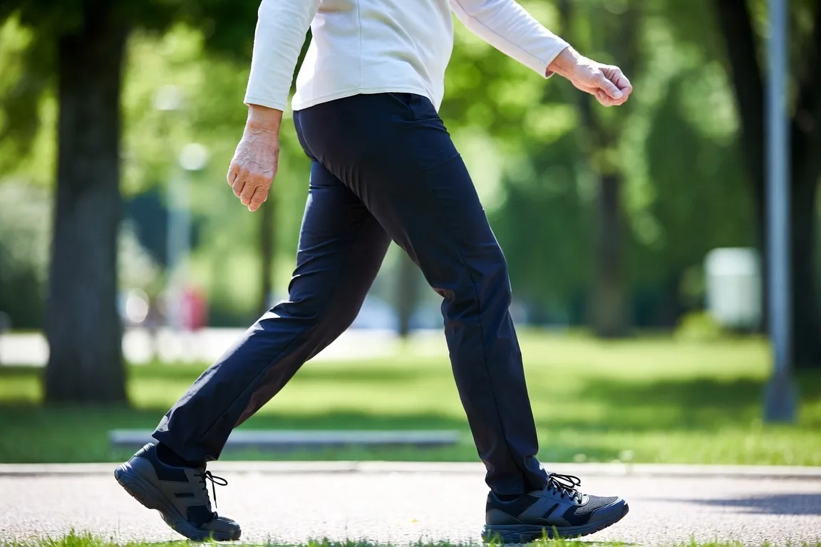 persona mayor caminando parque prevencion dolor rodilla